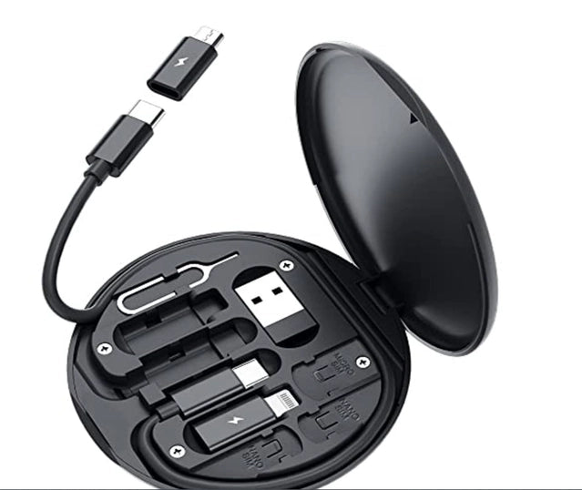4-in-1 Mini Fast Charging & Data Cable Kit – Compact Multi-Connector Cable Set